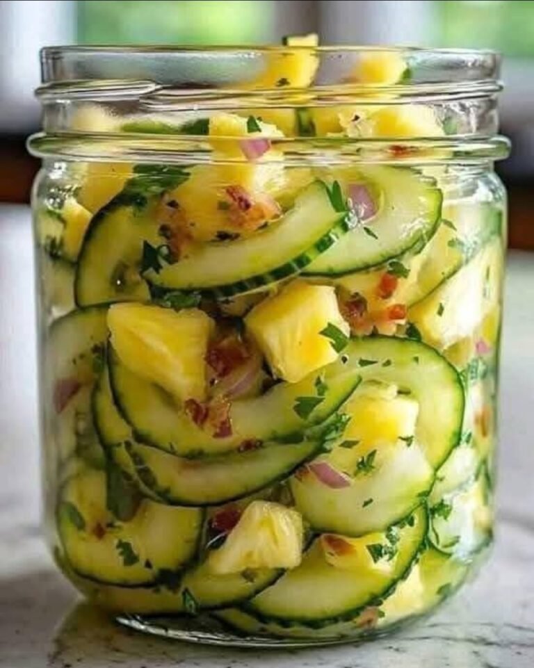 Pineapple Cucumber Salad – Sweet, Tangy & Super Refreshing! 🥒🍍🌿