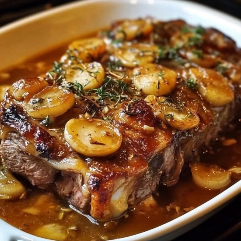 Slow-Roasted Confit Lamb Shoulder Glazed with Garlic, Honey & Wholegrain Mustard