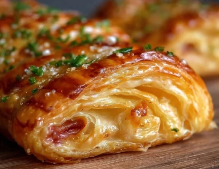 🥐 Homemade Ham & Cheese Puff Pastry Rolls 🧀