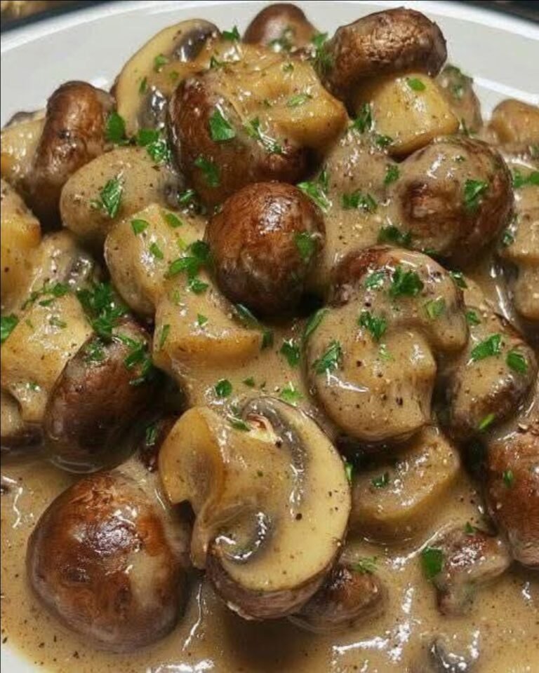 Creamy Mushroom Stroganoff (Slow Cooker Recipe) 🍄🥄