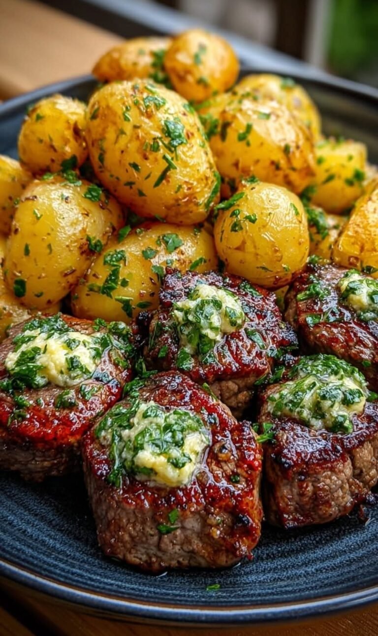 Garlic Butter Steak Bites and Potatoes: A Quick, Flavor-Packed Meal 🥩🥔