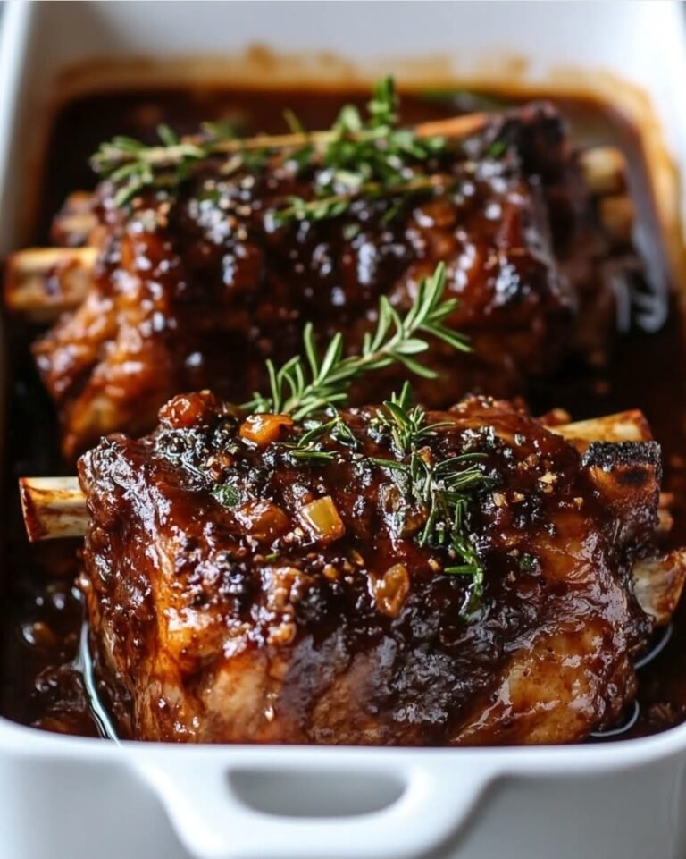 Tender Slow-Braised Lamb Shanks in Rich Red Wine Sauce