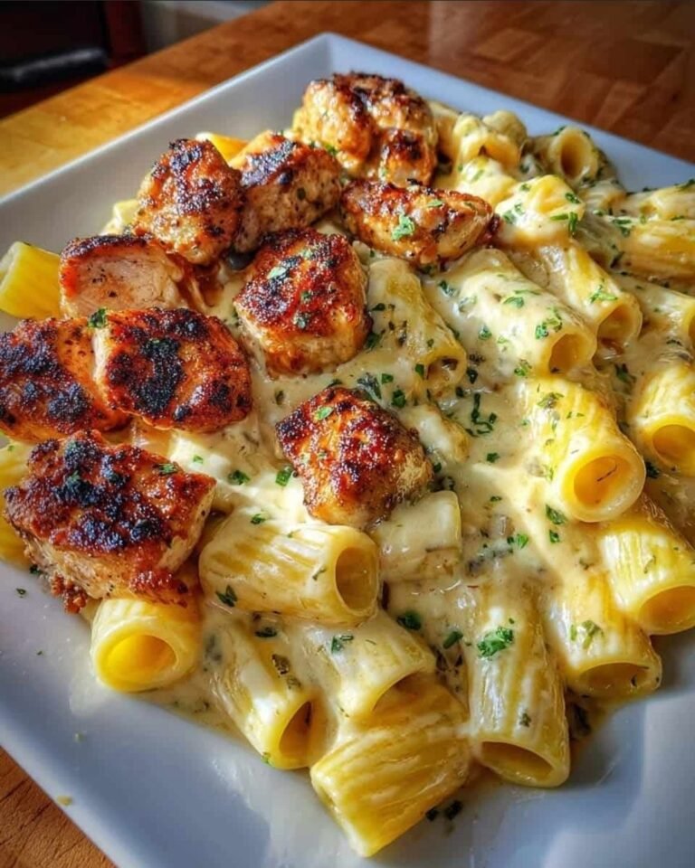 Ultimate Four-Cheese Garlic Chicken Rigatoni