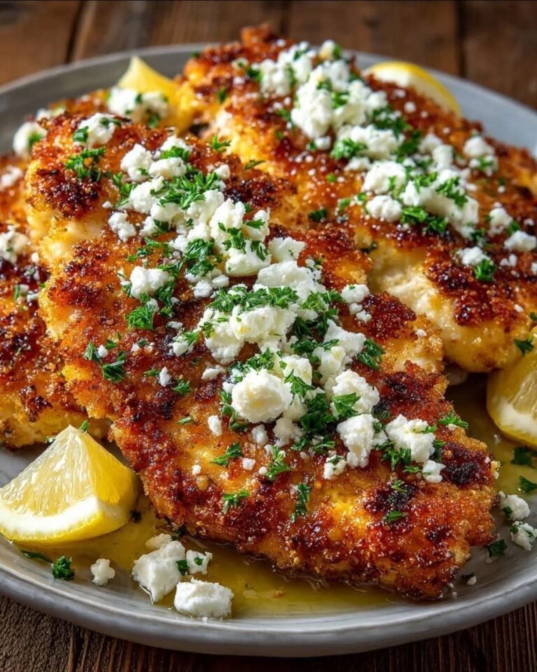 Crispy Hot Honey Lemon Feta Chicken