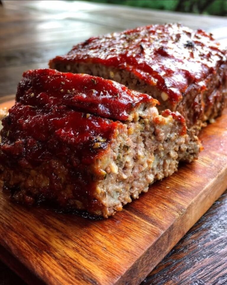 Classic Homemade Meatloaf with Sweet Ketchup Glaze