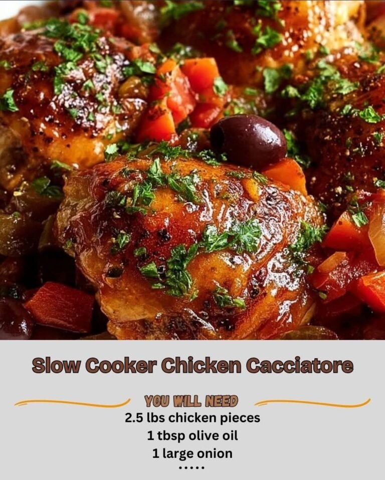 Classic Slow Cooker Chicken Cacciatore – Rustic Italian Comfort in Your Crockpot